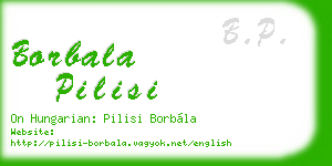 borbala pilisi business card